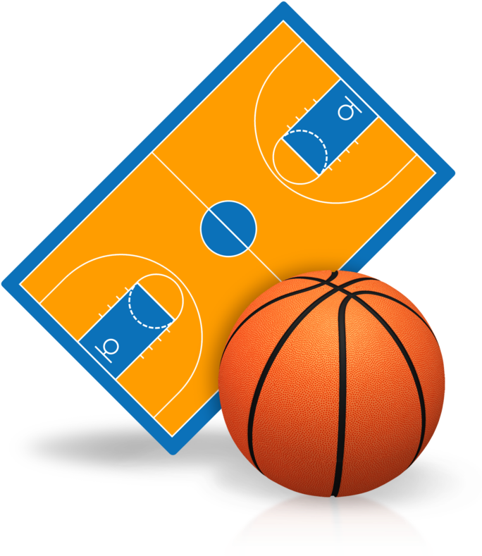 Basketballand Court Clipart