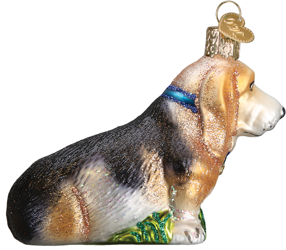 Basset Hound Christmas Ornament