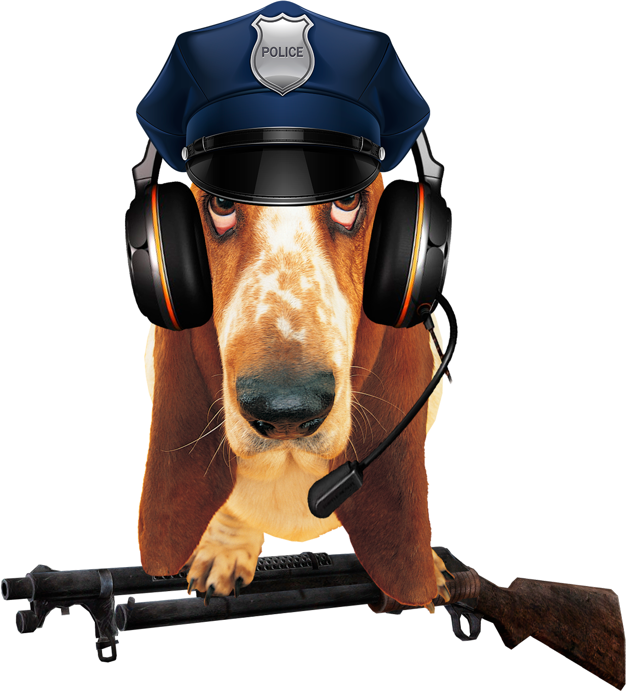 Basset Hound Police Officer