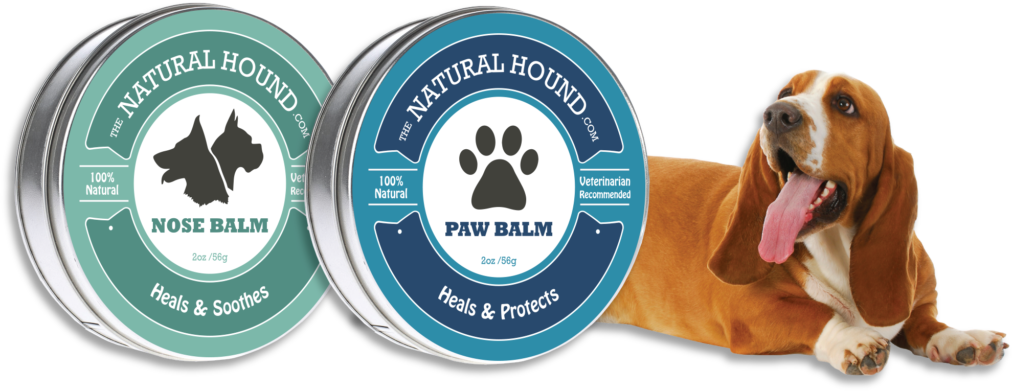 Basset Hound With Noseand Paw Balm Products