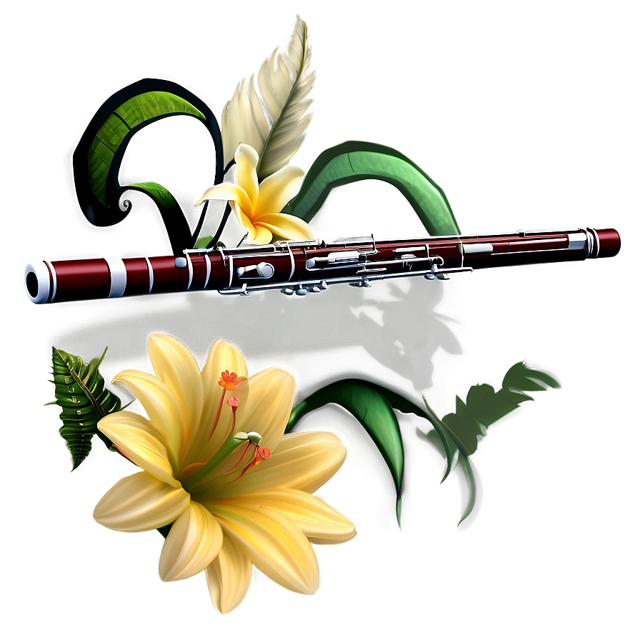 Bassoon And Flowers Png Hgk42