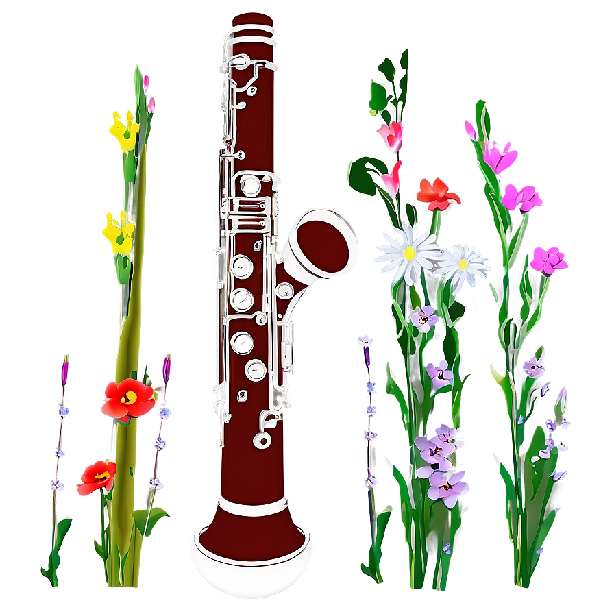 Bassoon And Flowers Png Orw66