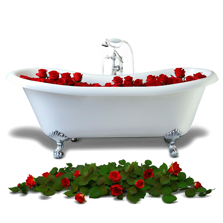 Bathtub Full Of Roses Png 06112024