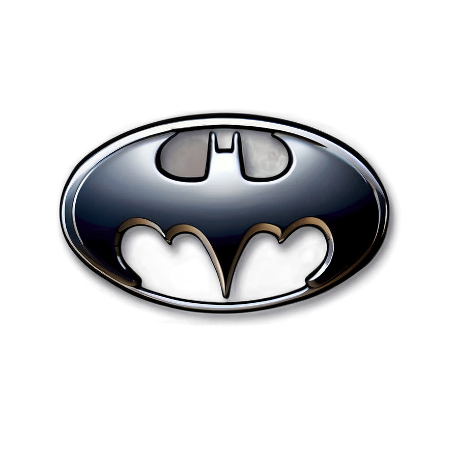 Batman Logo In Chrome Finish Png Udn29