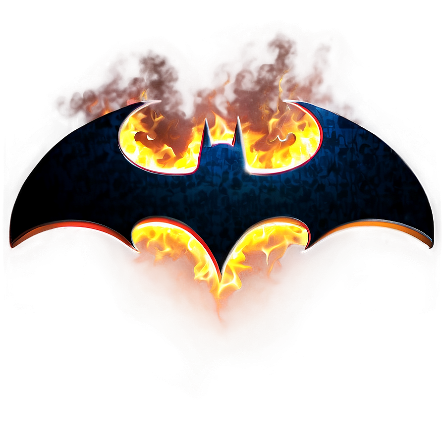 Batman Logo In Flames Png 05042024