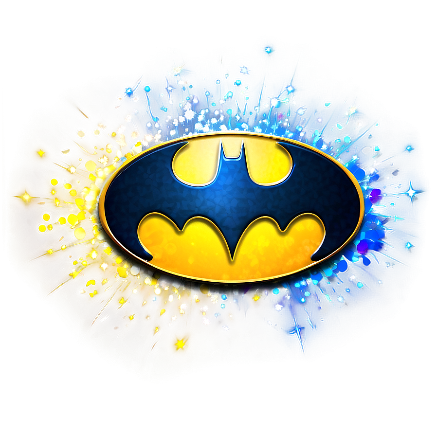 Batman Logo With Sparkles Png Rqd