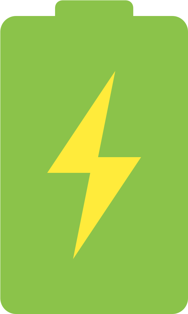 Battery Charging Icon Green Background