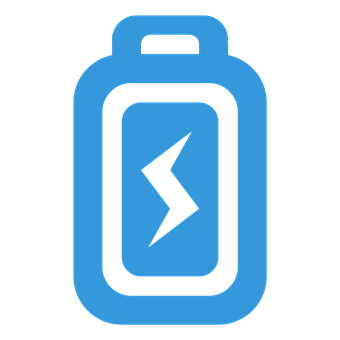 Battery Icon Blueand Black