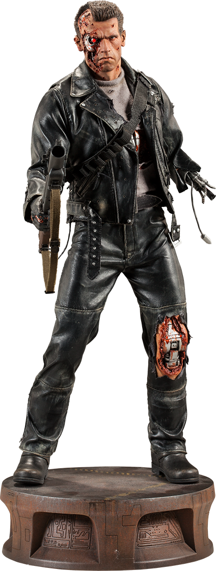 Battle Damaged Terminator Statue