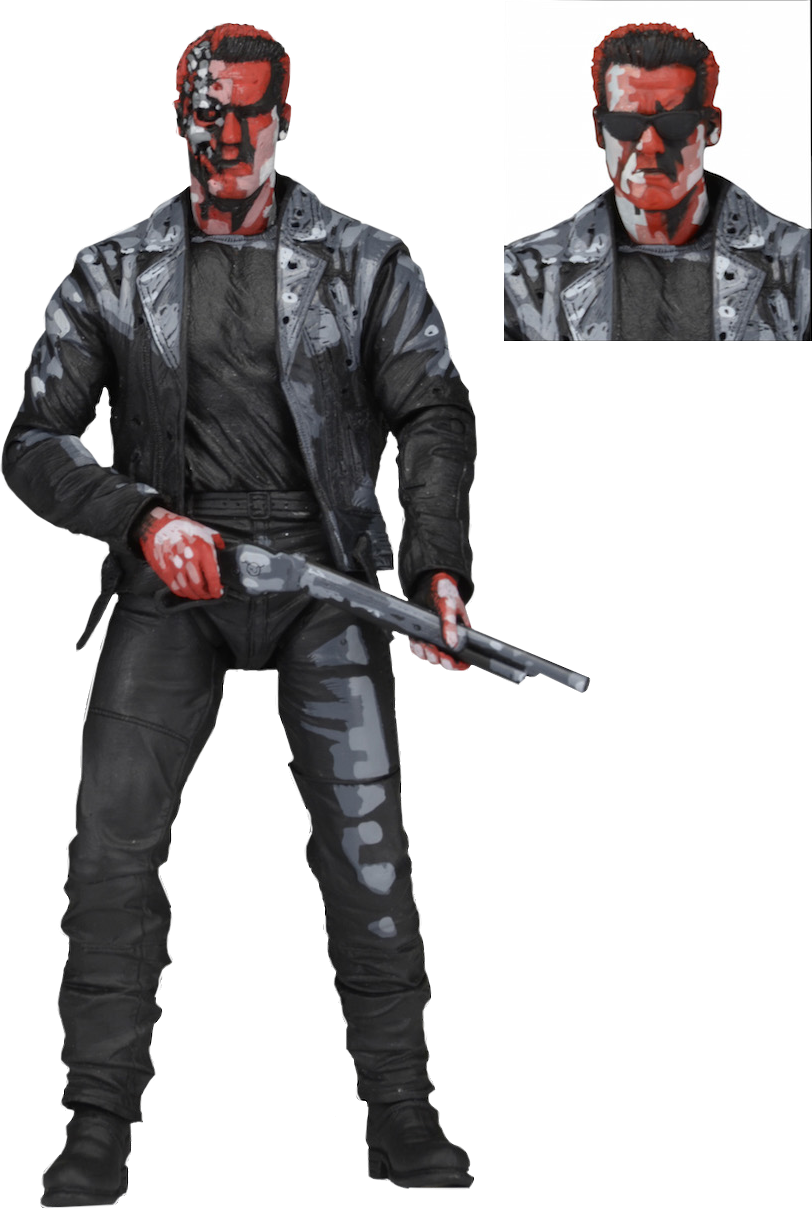 Battle Damaged Terminator With Shotgun