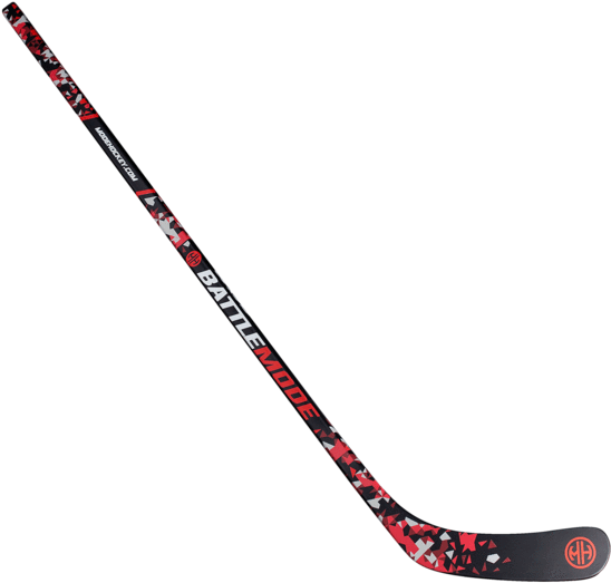 Battle Mode Hockey Stick Red Black Design