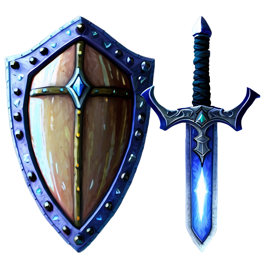 Battle Sword And Shield Set Png Qoa81