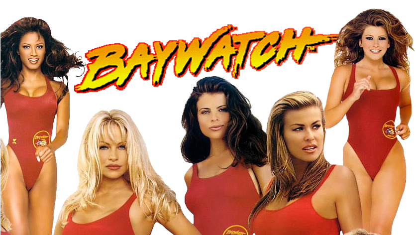 Baywatch Cast Red Swimsuits