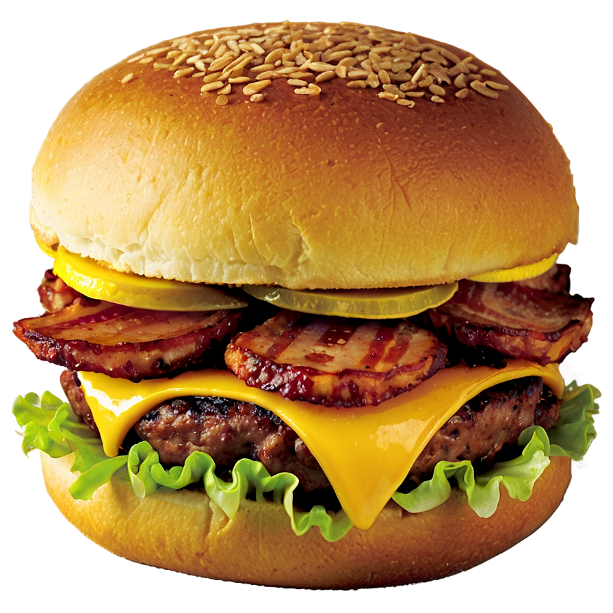 Bbq Bacon Cheeseburger Png Sbo51