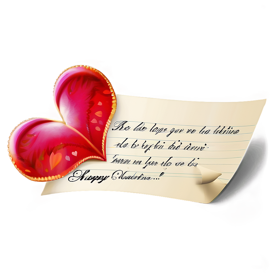 Be My Valentine Love Note Png 45