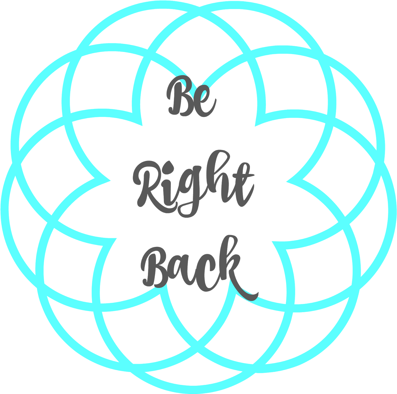 Be Right Back Geometric Design