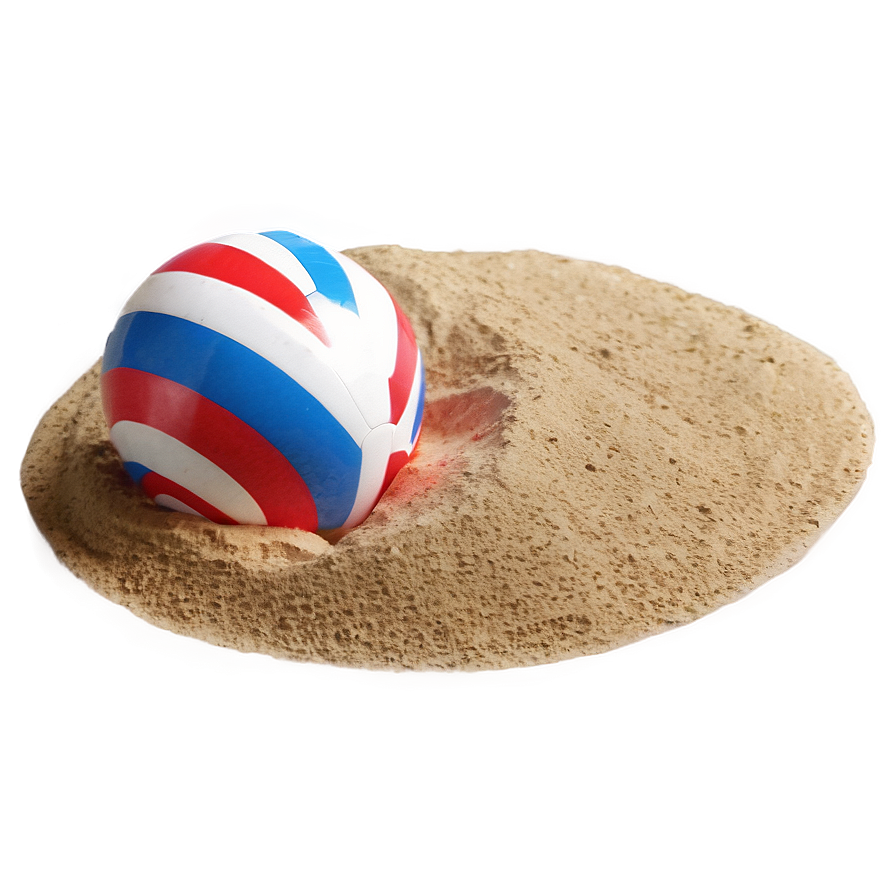 Beach Ball In Sand Png 05242024