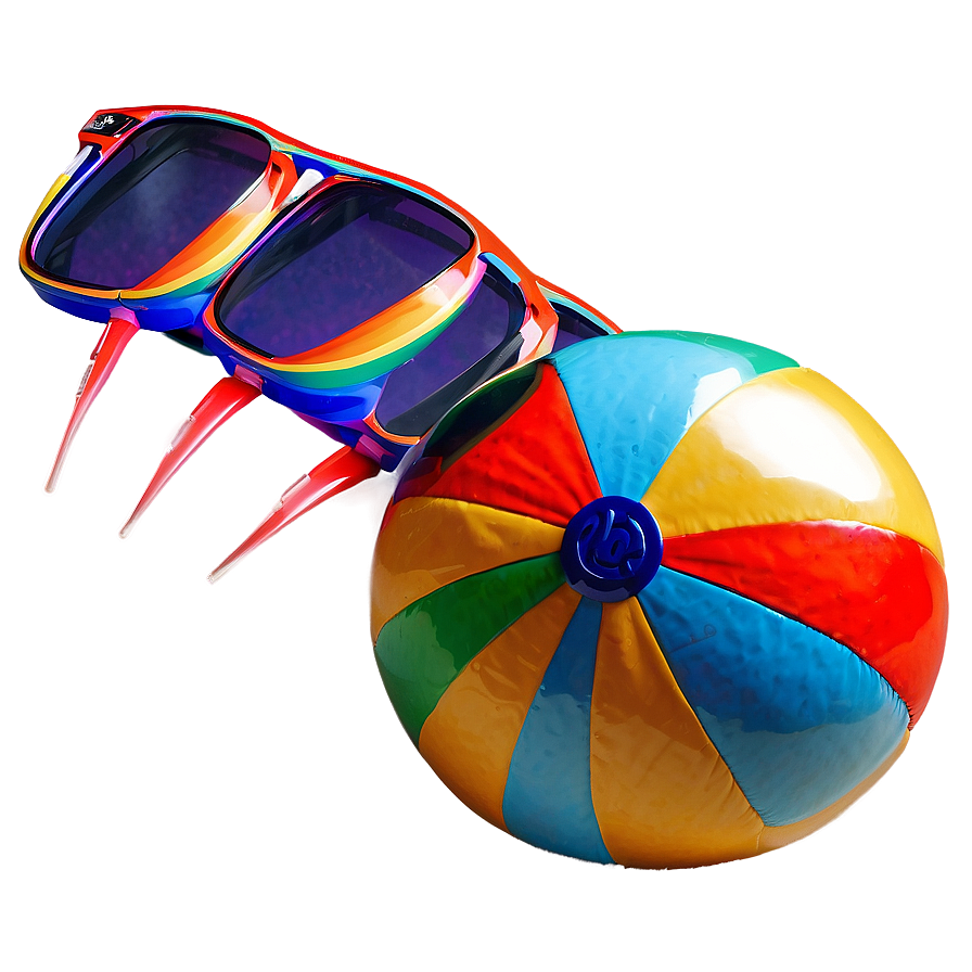 Beach Ball With Sunglasses Png 66