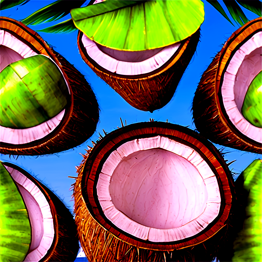 Beach Coconut Drinks Png 06132024