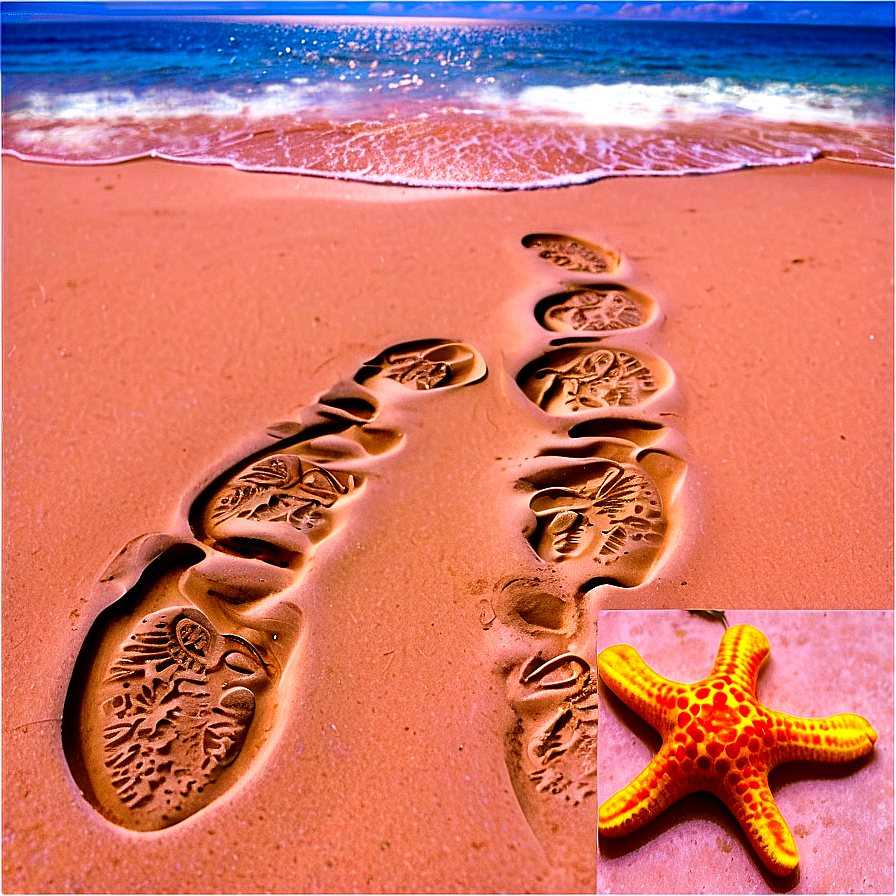 Beach Footprints Png Xty39