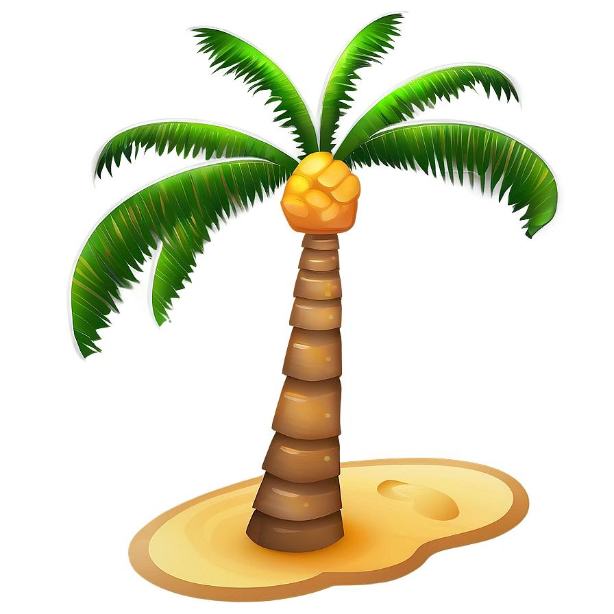 Beach Palm Tree Emoji Png Fcd