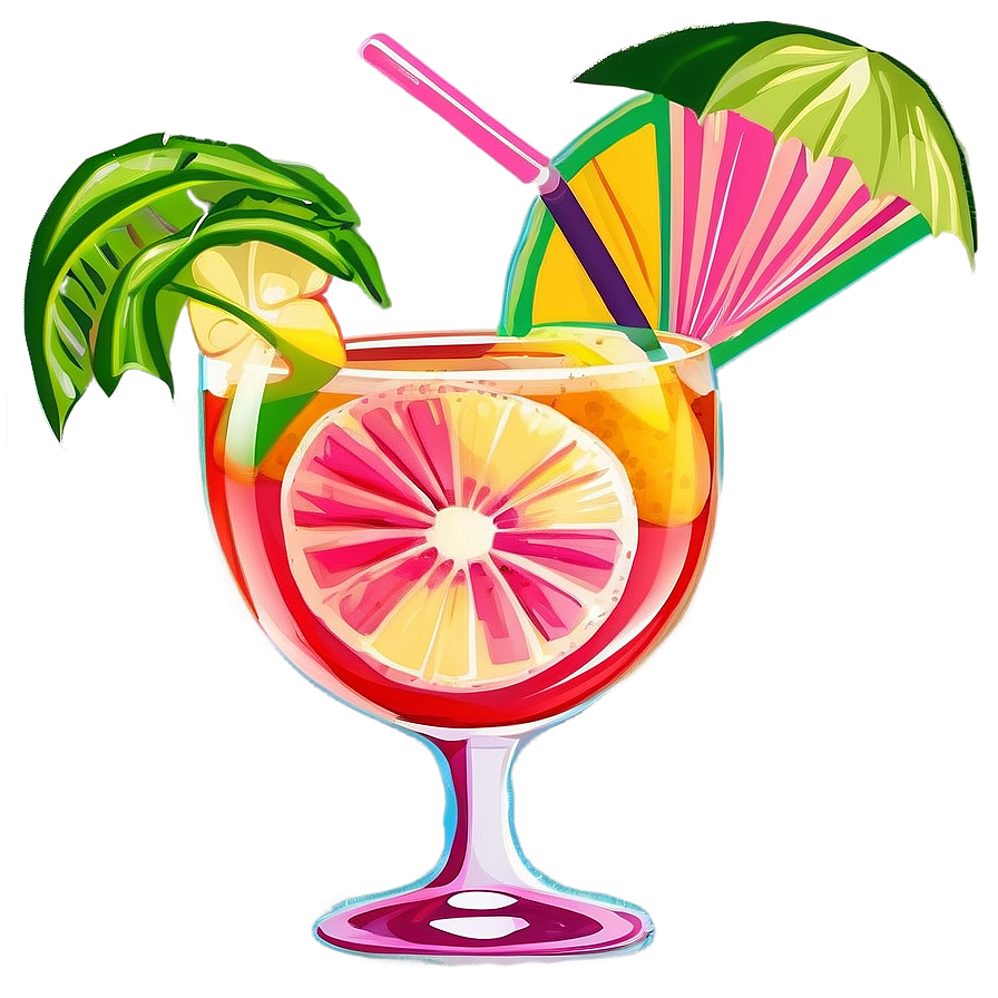 Beach Tropical Cocktails Png 06132024