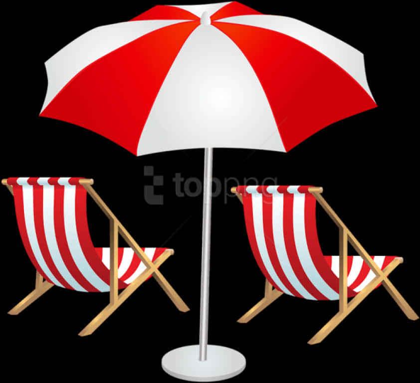 Beach Umbrellaand Deck Chairs