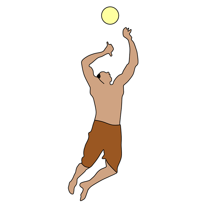 Beach Volleyball Serve Illustration