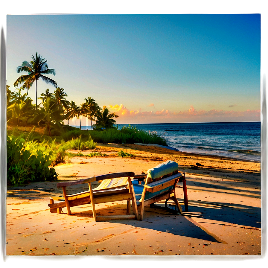 Beachfront Cottage Sunset Png Hiv