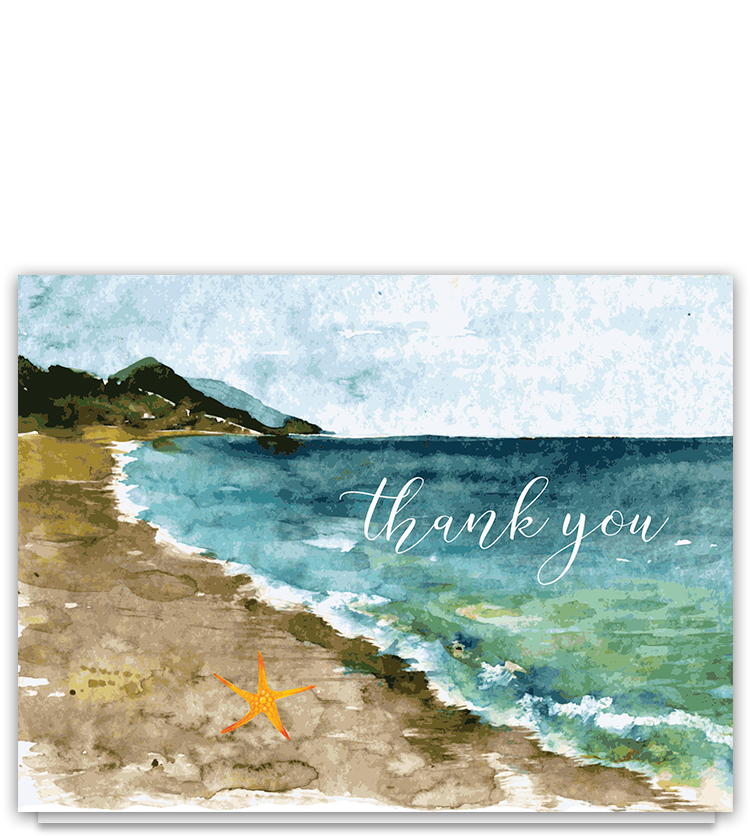 Beachside Thank You Card