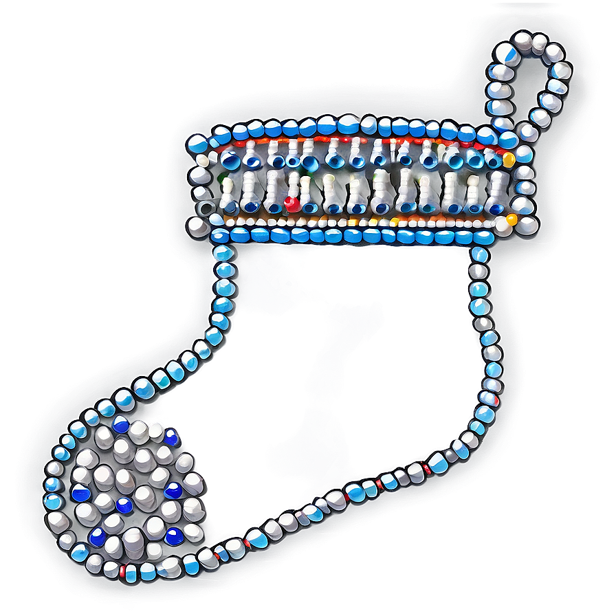 Beaded Christmas Stocking Png Vfd