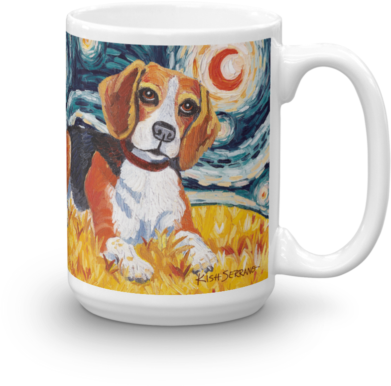 Beagle Inspired Starry Night Coffee Mug