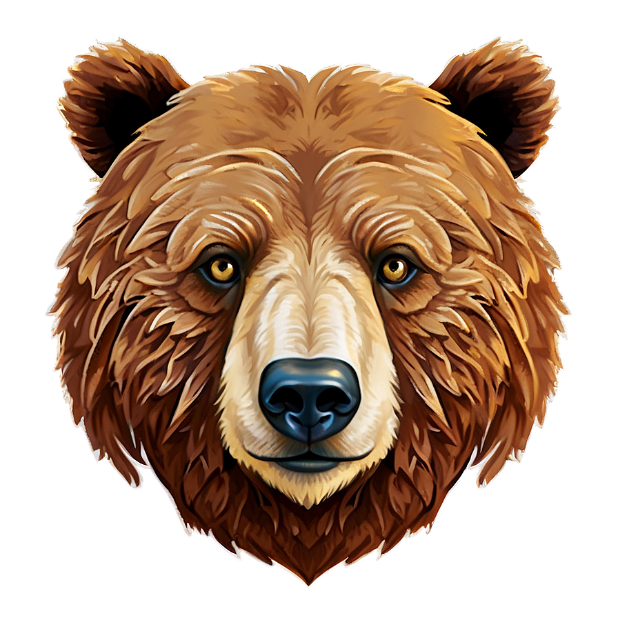 Bear Face Illustration Png 63