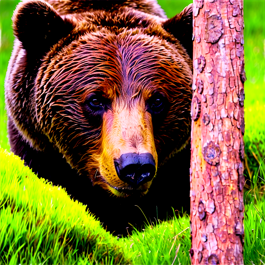 Bear Face In Nature Png 06292024