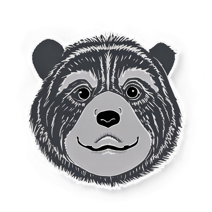 Bear Face Sketch Png 06292024