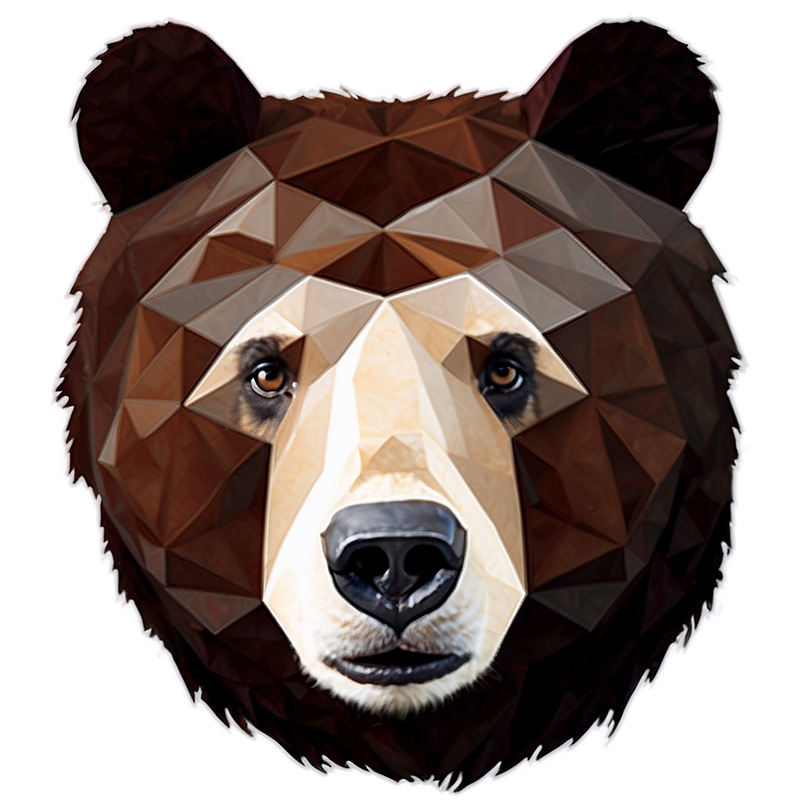 Bear Head Geometric Png 06292024