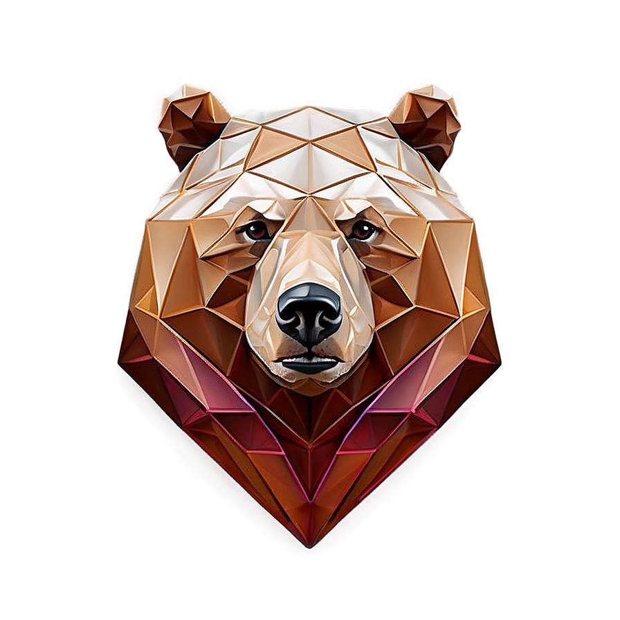 Bear Head Geometric Png 53