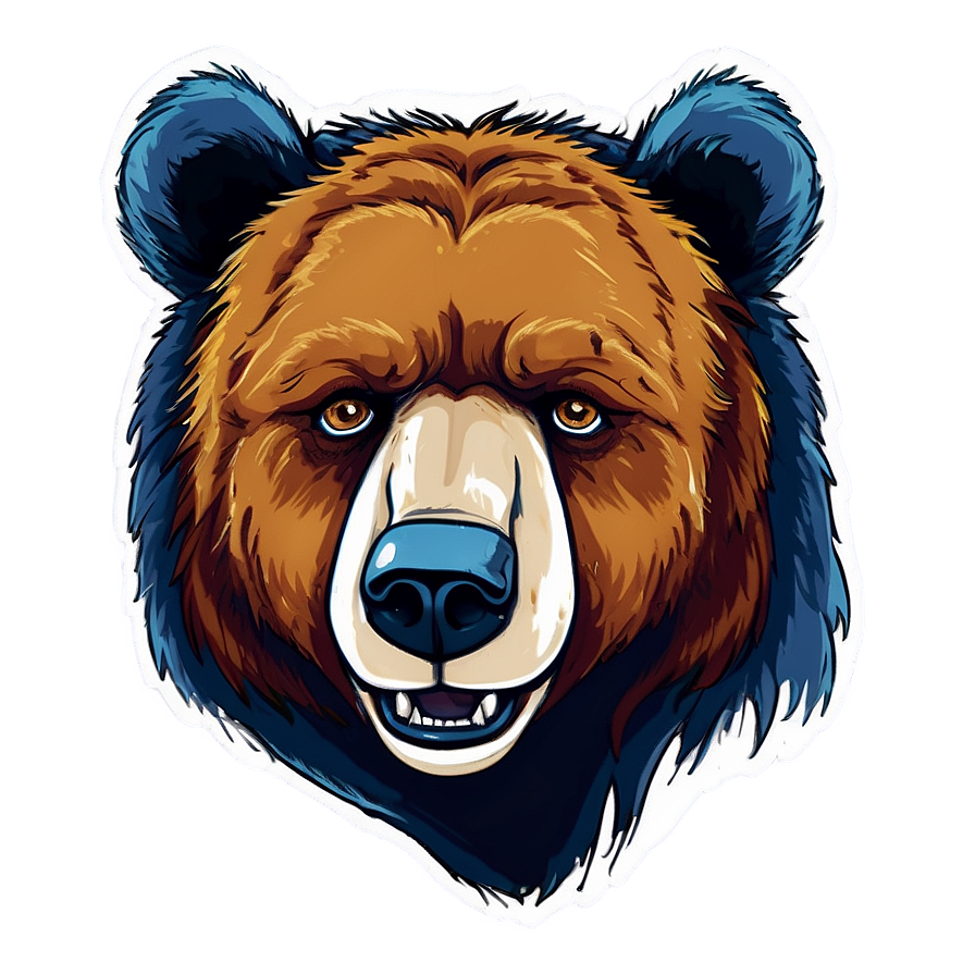 Bear Head Illustration Png Frt85