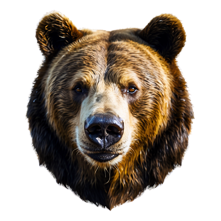 Bear Head In Nature Png Mxu26