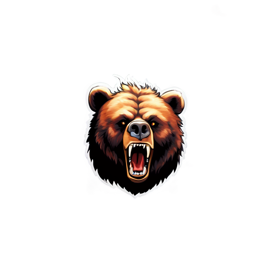 Bear Head On Fire Png Gdo