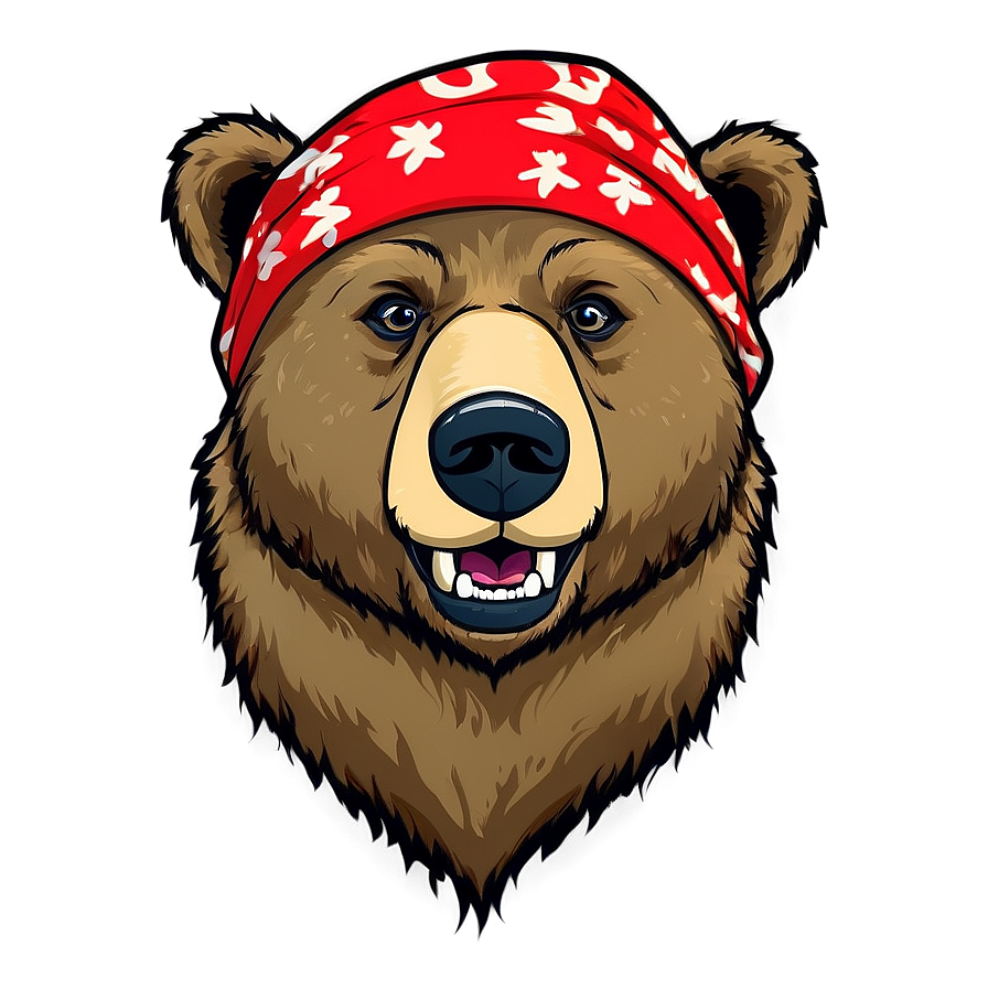 Bear Head With Bandana Png Lwa