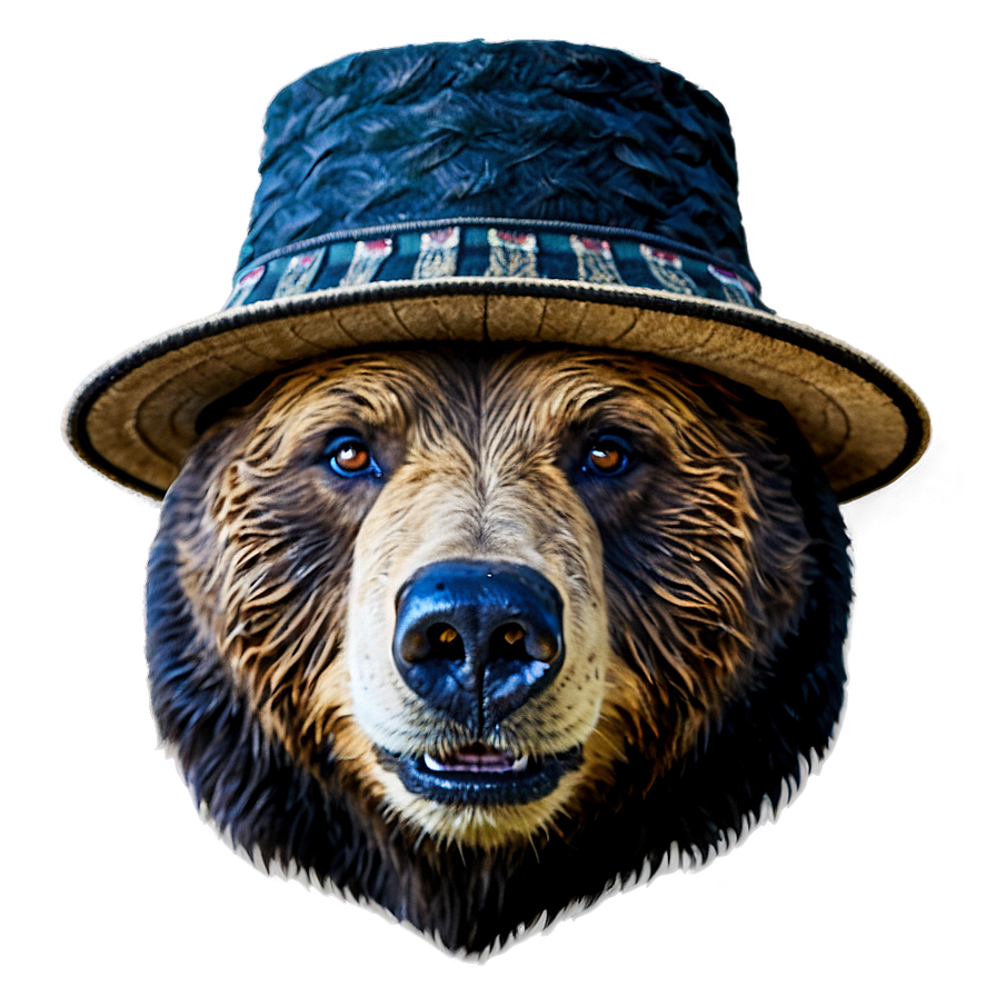 Bear Head With Hat Png Vcy76