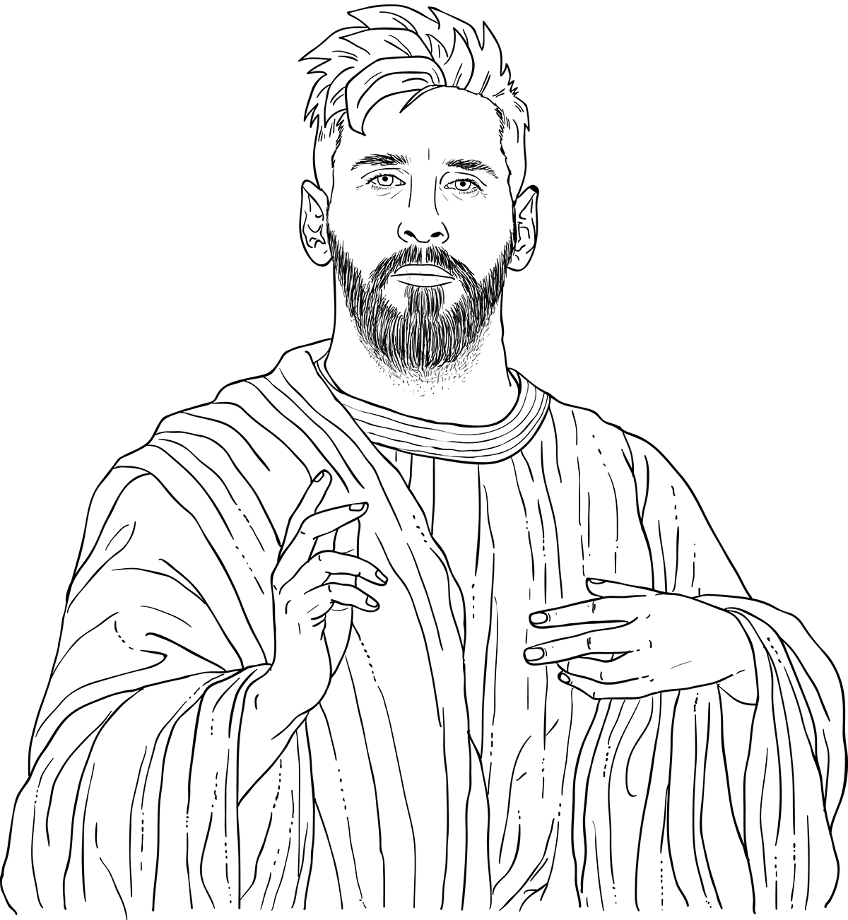 Bearded Man Illustration