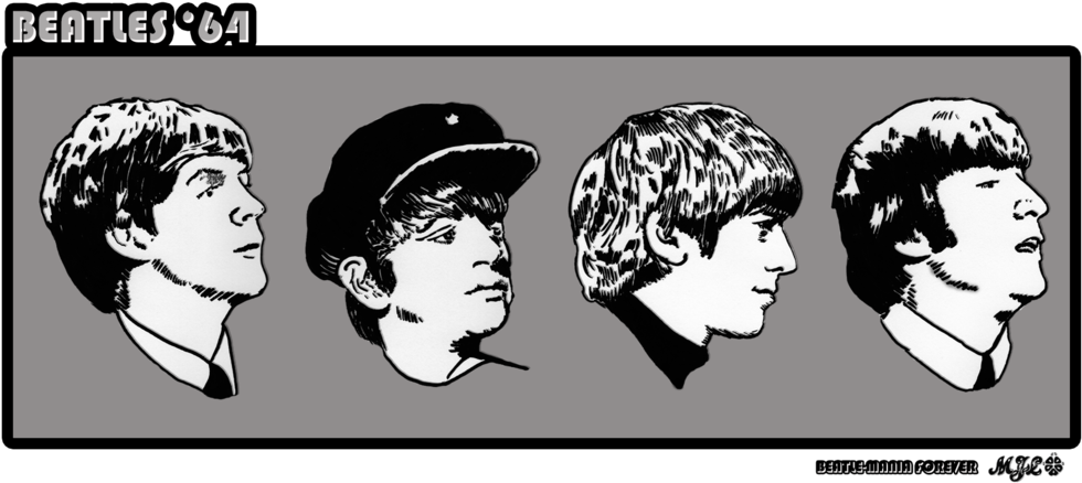 Beatles1964 Profile Silhouettes