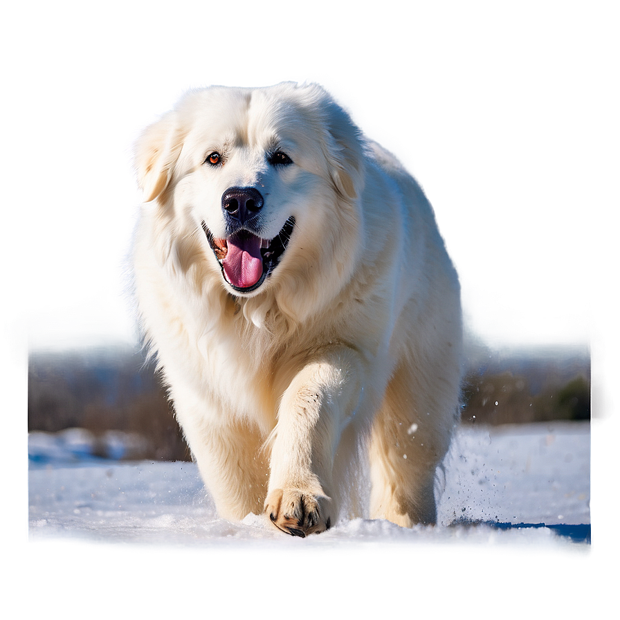 Beautiful Great Pyrenees In Snow Png 06292024