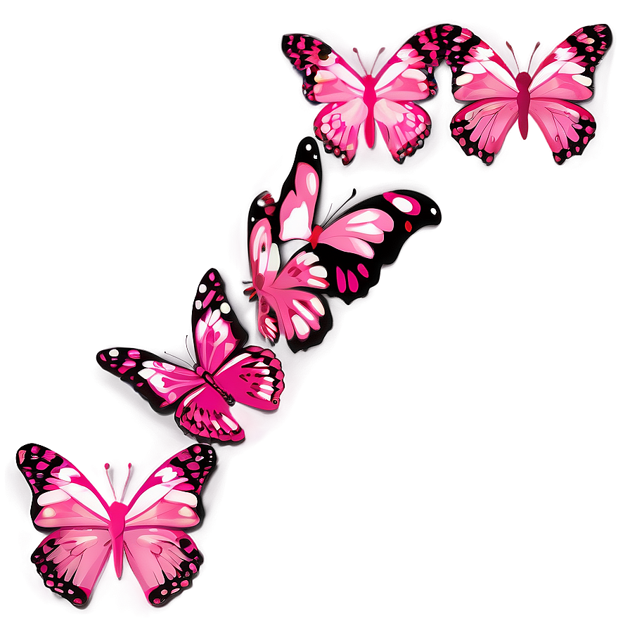 Beautiful Pink Butterfly Graphic Png Mgl