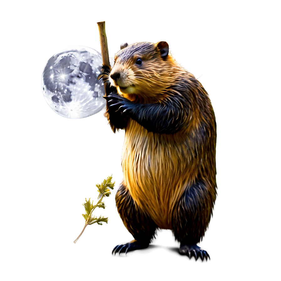 Beaver By Moonlight Png 05242024