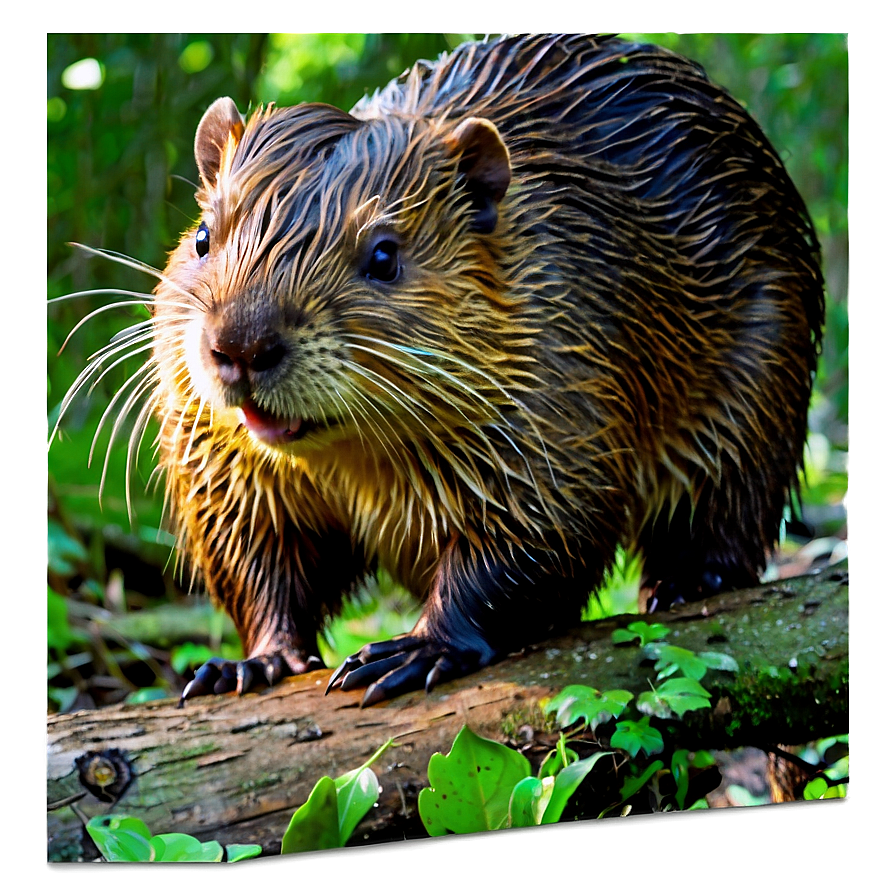 Beaver In Forest Setting Png 58