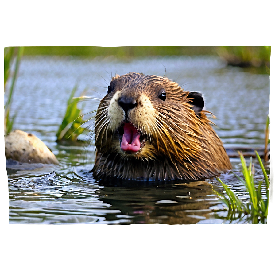 Beaver In Natural Habitat Png 2