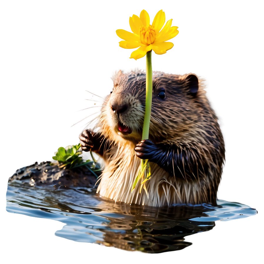 Beaver In Springtime Png 18